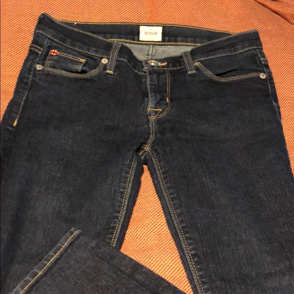 Hudson jeans worn once. Great fitting dark jeans